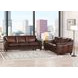 Bexley Caramel Leather Living Room Set with Nailhead Trim