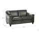 Bexley Ash Leather 67" Loveseat with Nailhead Trim
