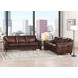 Bexley Caramel Leather Living Room Set with Nailhead Trim