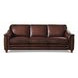 Bexley Caramel Leather 92" Sofa with Nailhead Trim