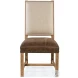 Big Sky Ever Cream and Seville Timber Leather Side Chair Set Of 2