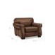 Capton Russet Leather Upholstered Accent Chair
