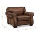 Capton Russet Leather Upholstered Accent Chair