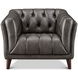 Trix Ash Gray Leather Living Room Set