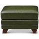Godfrey Emerald Leather Upholstered Rectangular Ottoman
