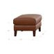 Kona Nutmeg Leather Upholstered Rectangular Ottoman
