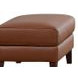 Kona Nutmeg Leather Upholstered Rectangular Ottoman