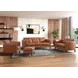 Kona Nutmeg Leather Upholstered Rectangular Ottoman
