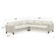 Kona White Leather 3 Piece Modular Sectional