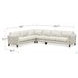 Kona White Leather 4 Piece Modular Sectional