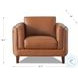 Kona Nutmeg Leather Upholstered Accent Chair