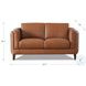 Kona Nutmeg Leather 65" Loveseat
