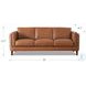 Kona Nutmeg Leather 88" Sofa