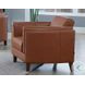 Kona Nutmeg Leather Upholstered Accent Chair