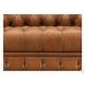 Haworth Saddle Leather Upholstered Accent Chair with Nailhead Trim