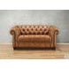 Haworth Saddle Leather 69" Loveseat with Nailhead Trim