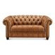 Haworth Saddle Leather 69" Loveseat with Nailhead Trim