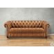 Haworth Saddle Leather Living Room Set with Nailhead Trim