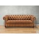 Haworth Saddle Leather Living Room Set with Nailhead Trim