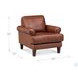 Soleil Brandy Leather Upholstered Lounge Chair