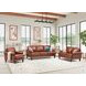 Soleil Brandy Leather Upholstered Lounge Chair