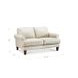 Soleil Vanilla Leather 58" Loveseat