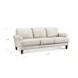 Soleil Vanilla Leather 80" Sofa