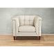 Elric Vanilla Leather Upholstered Accent Chair