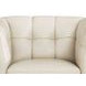 Elric Vanilla Leather Upholstered Accent Chair
