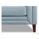 Elric Spa Blue Leather Upholstered Accent Chair