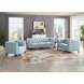 Elric Spa Blue Leather Upholstered Accent Chair