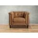 Elric Cognac Leather Upholstered Accent Chair