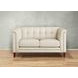 Elric Vanilla Leather 62" Loveseat