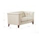 Elric Vanilla Leather 62" Loveseat