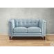 Elric Spa Blue Leather 62" Loveseat