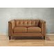 Elric Cognac Leather 62" Loveseat