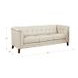 Elric Vanilla Leather 84" Sofa