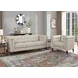 Elric Vanilla Leather 84" Sofa