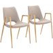 Desi Beige and Gold Dining Chair Set of 2