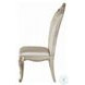 Gorsedd Cream Fabric and Golden Ivory Side Chair Set of 2
