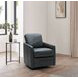 Turner Forest Green Leather Upholstered Swivel Glider Accent Chair