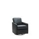 Turner Forest Green Leather Upholstered Swivel Glider Accent Chair