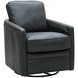 Turner Forest Green Leather Upholstered Swivel Glider Accent Chair