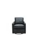 Turner Forest Green Leather Upholstered Swivel Glider Accent Chair