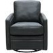 Turner Forest Green Leather Upholstered Swivel Glider Accent Chair