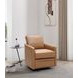 Turner Camel Leather Upholstered Swivel Glider Accent Chair