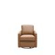 Turner Camel Leather Upholstered Swivel Glider Accent Chair