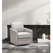 Turner Stone Leather Upholstered Swivel Glider Accent Chair