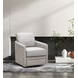 Turner Stone Leather Upholstered Swivel Glider Accent Chair