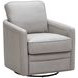 Turner Stone Leather Upholstered Swivel Glider Accent Chair